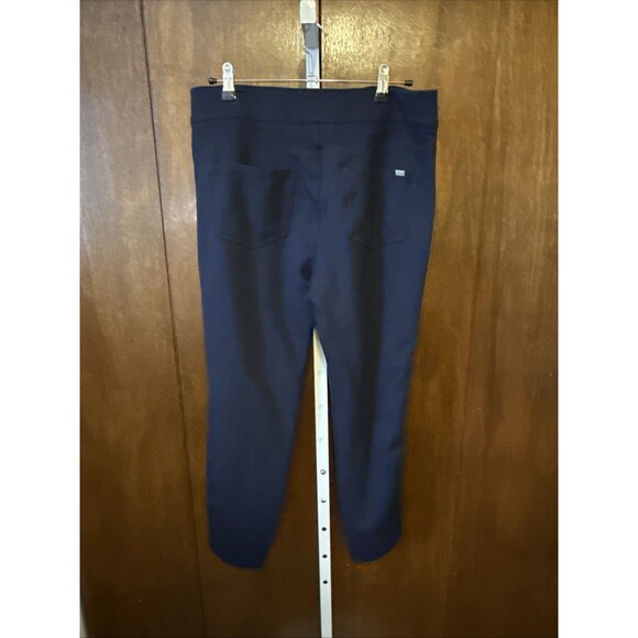 DG2 Diane Gilman Navy Blue Pull-On Stretch Ponte Bootcut Pants Large - Picture 3 of 5
